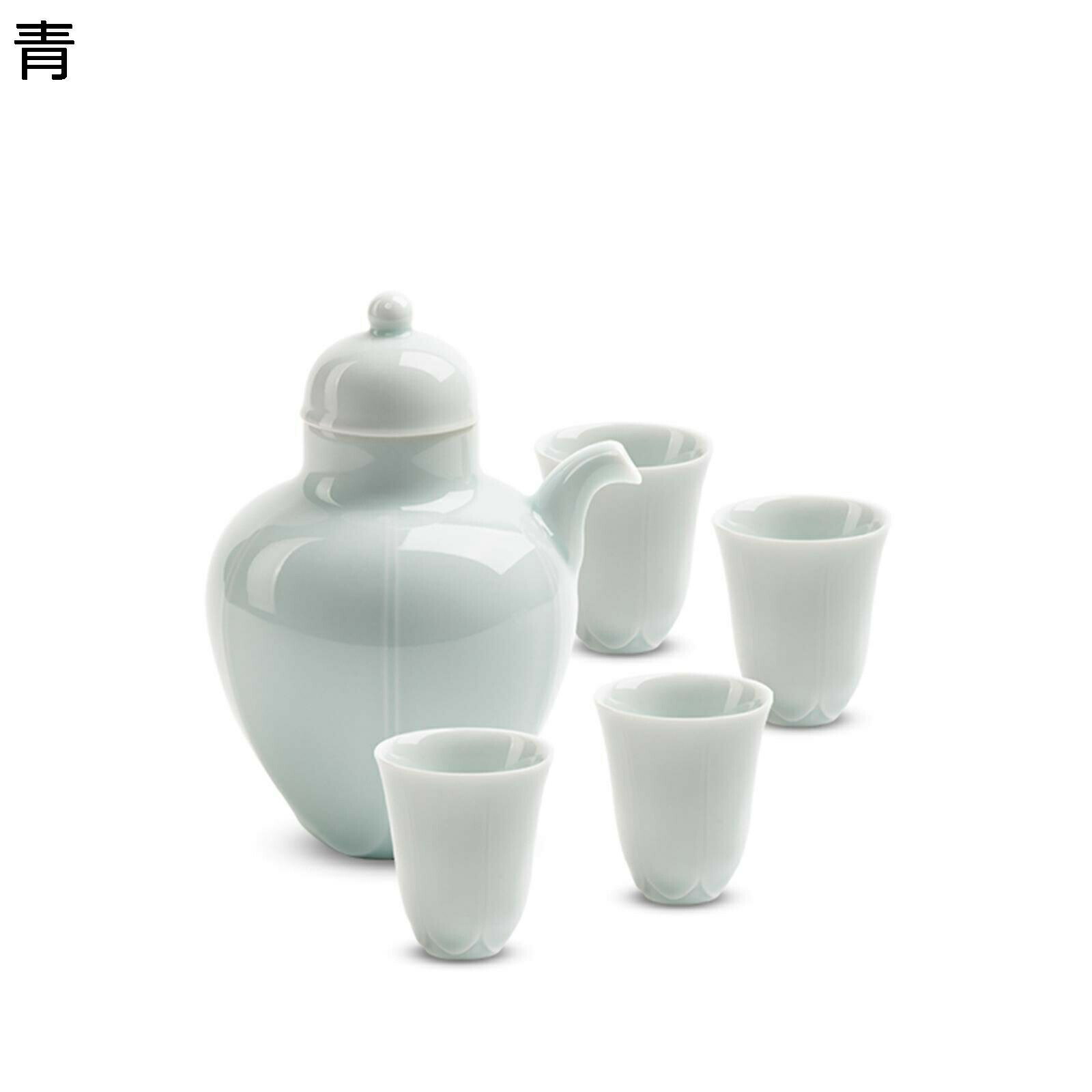 酒器 徳利 おちょこ 5点セット とっくり ぐい呑み 酒盃 セット ボトル 上品 シンプル おしゃれ 徳利+お猪口4個 エレガント カップ 陶磁器製 婦 ペア 引っ越し祝 家庭用 結婚祝い ギフトセット