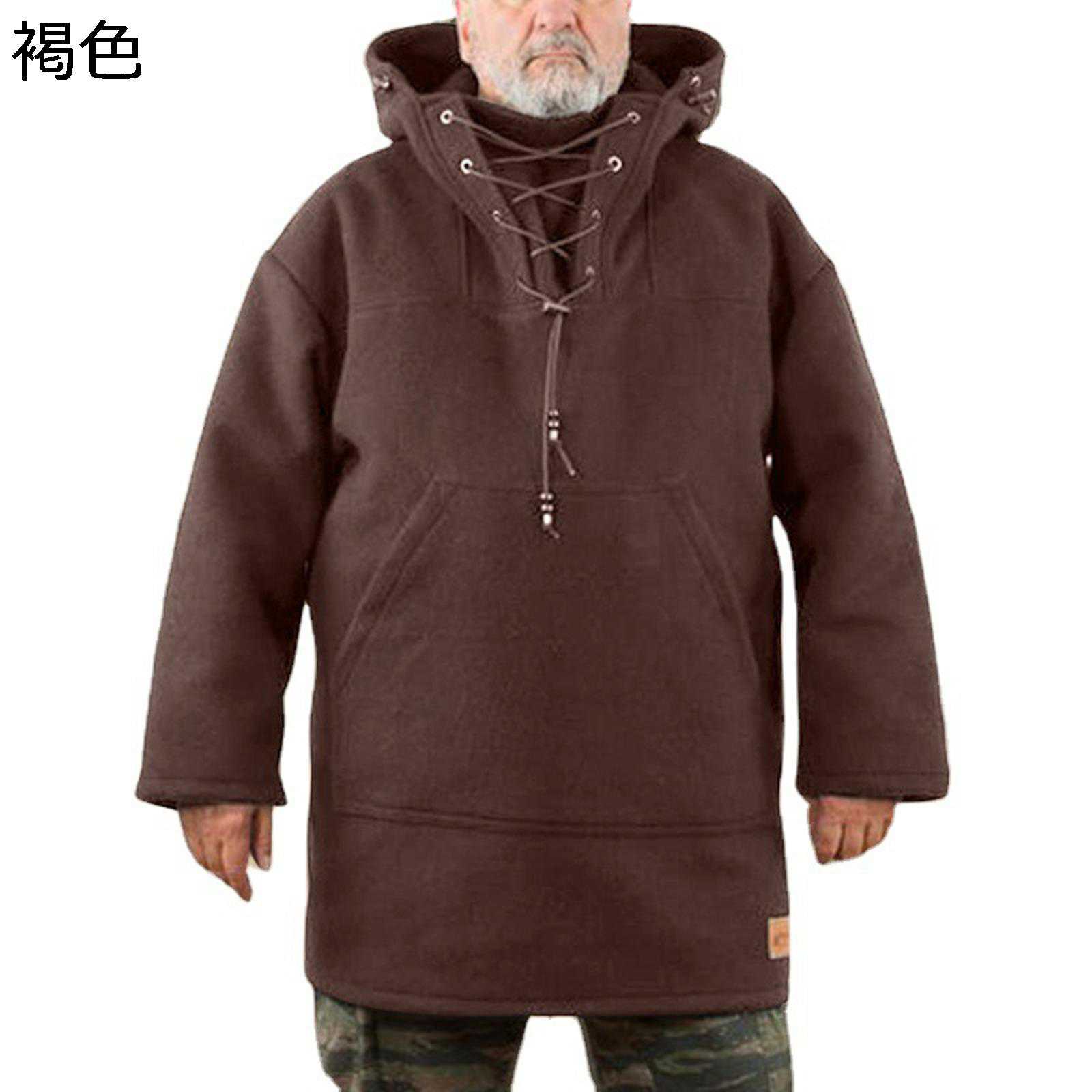 パーカー メンズ 長袖 秋冬 ラシャ プルオーバー 無地 フード付き カジュアル 大きいサイズ ロング丈 カッコイイ ファッション 個性 トップス 体型カバー トレーナー 通学 通勤 お出掛け ストリート