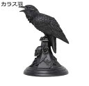 置物 木彫りの置物 ふくろう 黒 ゴシック 蝋燭台装飾オブジェ 樹脂製 フクロウ 厄除け お守り 鎮宅 部屋 デコレーション 置物 装飾品 縁起物 最適なプレゼ...