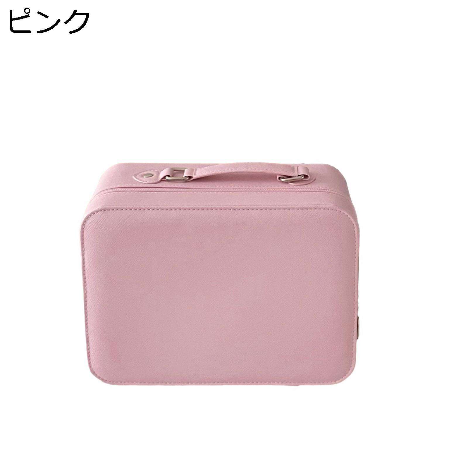 コスメ収納 化粧ボックス 化粧品ボックス 持ち手付き 鏡付き ファスナー 小物入れ メイクいれ メイクケース 化粧品 口紅 大容量ボックス 便利グッズ 耐湿 遮光 化粧品入れ 道具 携帯便利