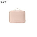 コスメ収納ポーチ PU ダブルファスナー 内ポケット 多層 持ち手付き 化粧品バッグ 収納ポーチ トイレタリーバッグ 洗面用具バッグ 小物整理 携帯用 女性用 収納用品 贈り物 プレゼント(4)