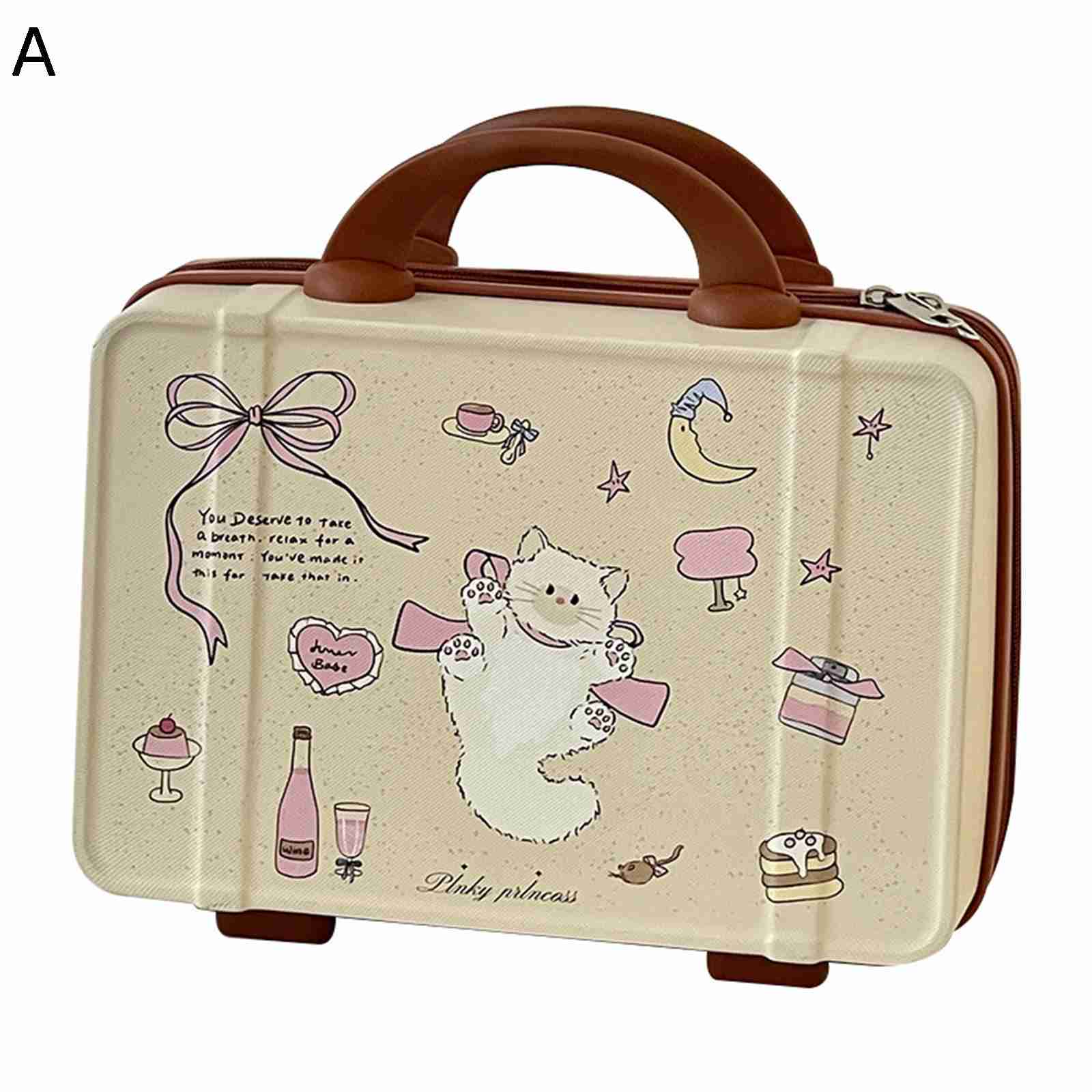 ミニスーツケース 猫 犬 可愛い 化粧箱 スーツケース ハンドバッグ 機内持込 携帯 小格納 キャリーバッグ ミニトランク ハードジッパー 小型 コスメポーチ コスメバッグ 女性用 持ち運び 超軽量