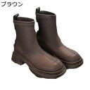 レディース アンクル丈 ショートブーツ ハイカット バックジップ 無地 ストレッチ 袴用ブーツ 合皮 足細く見え 軽量 秋冬 着回し 柔らか 防水 防滑 小さい...