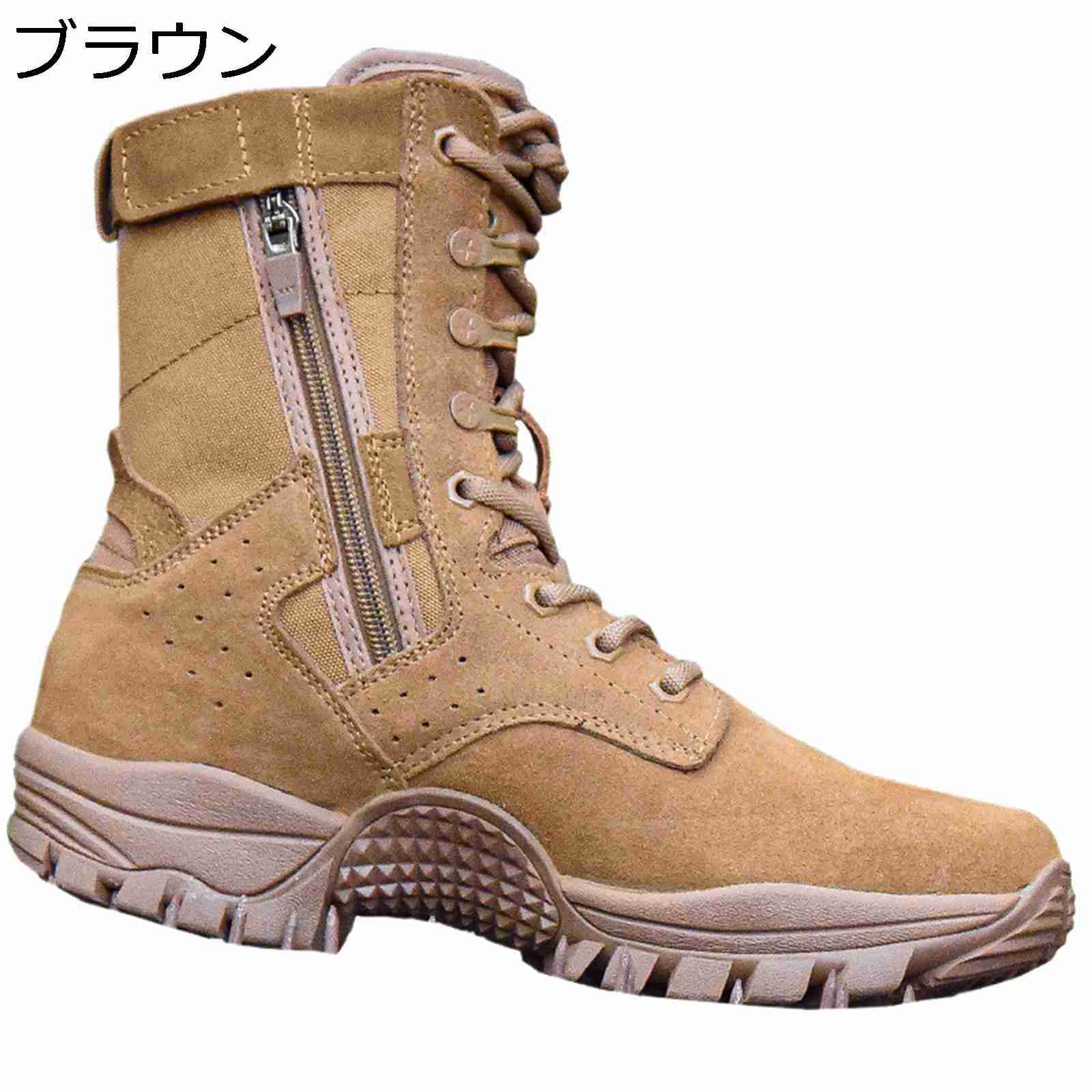メンズ ミリタリー タクティカルブーツ コンバットブーツ 春秋 冬靴 サイドジップ 安全性靴 快適 耐久性 履き心地良い 梅雨対策 雪の日 ジャングル ツーリング 作業 野外 戸外 登山