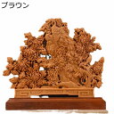 風水グッズ 牡丹の花 両面彫刻 クジャク 木彫り 花 置物 工芸品 厄除 運気向上 仕事運 鎮宅 商家繁盛祈願風水 福運 富と幸運 アンティーク クリエイティブ...