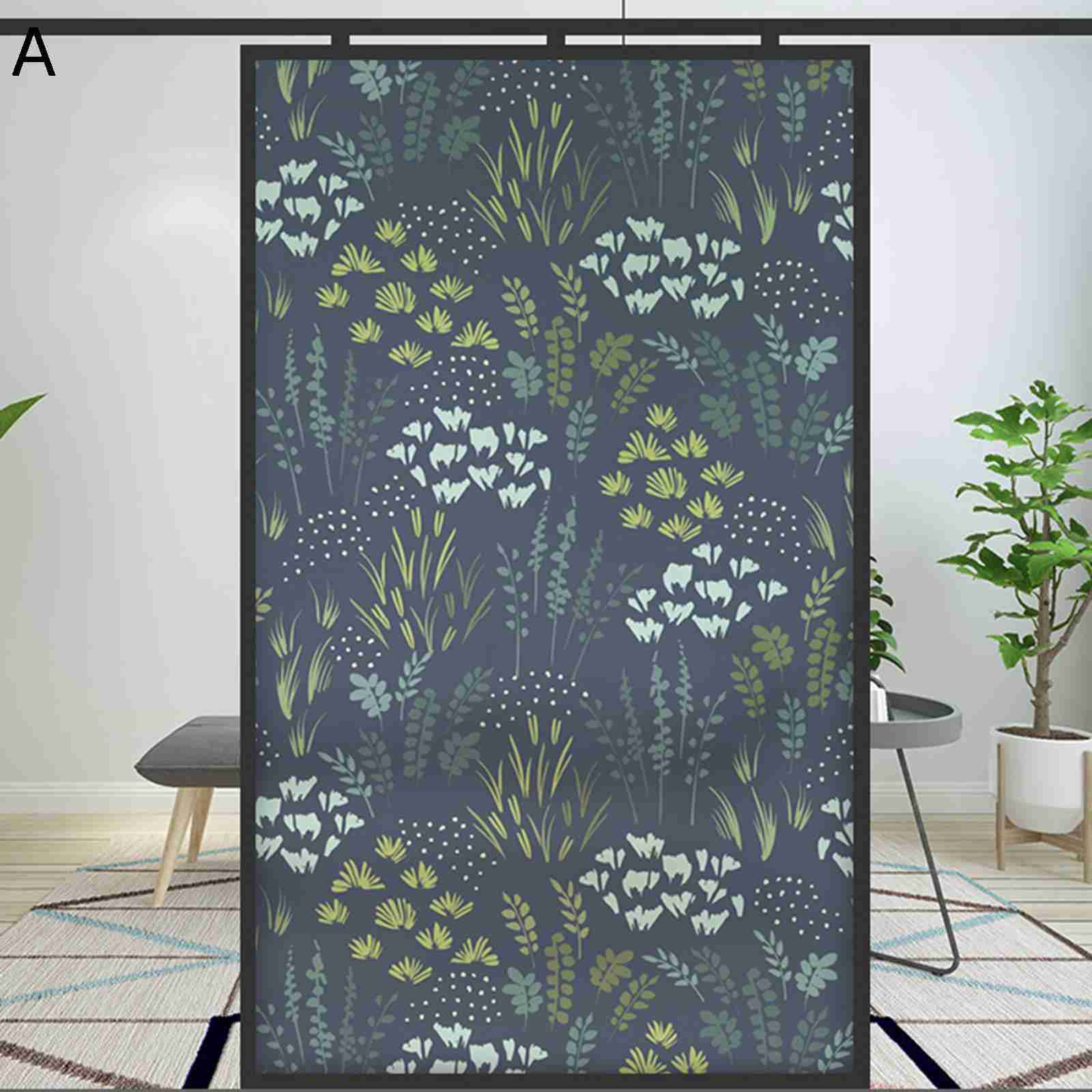 すりガラス 目隠し 花柄 ヴィンテージ 断熱 フィルム 窓飾りシート 窓ガラスフィルム 窓 見えない 遮光..