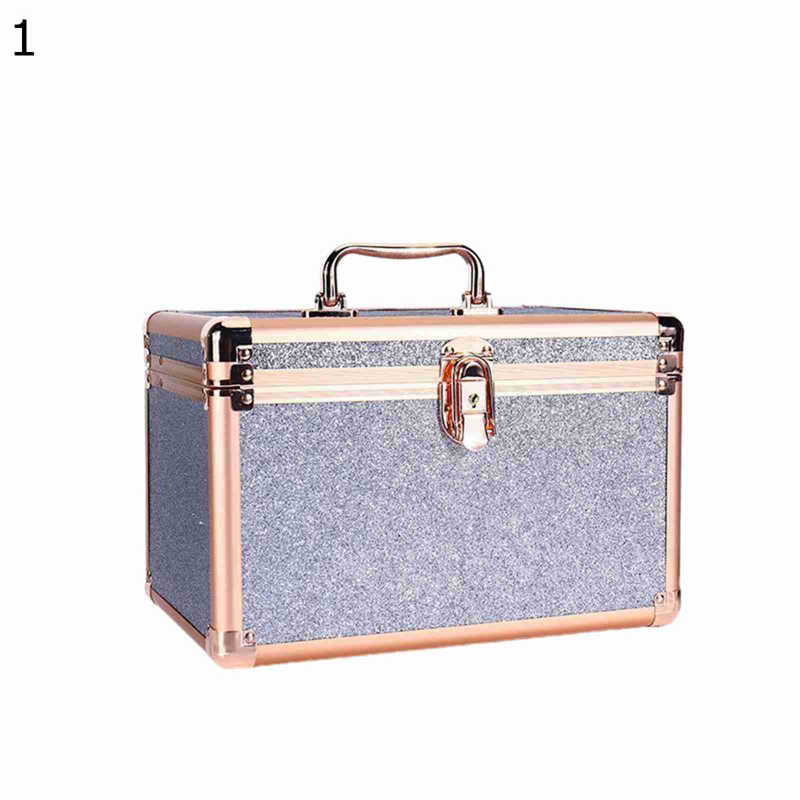 楽天kcreateコスメ収納ボックス 化粧品収納ボックス メイクケース きらきら 化粧品 パッチワーク 手提げ メイク用品ボックス コスメ収納 化粧箱 多機能 多用 小物収納 収納兼用 お自宅 寝室 防湿 耐久性