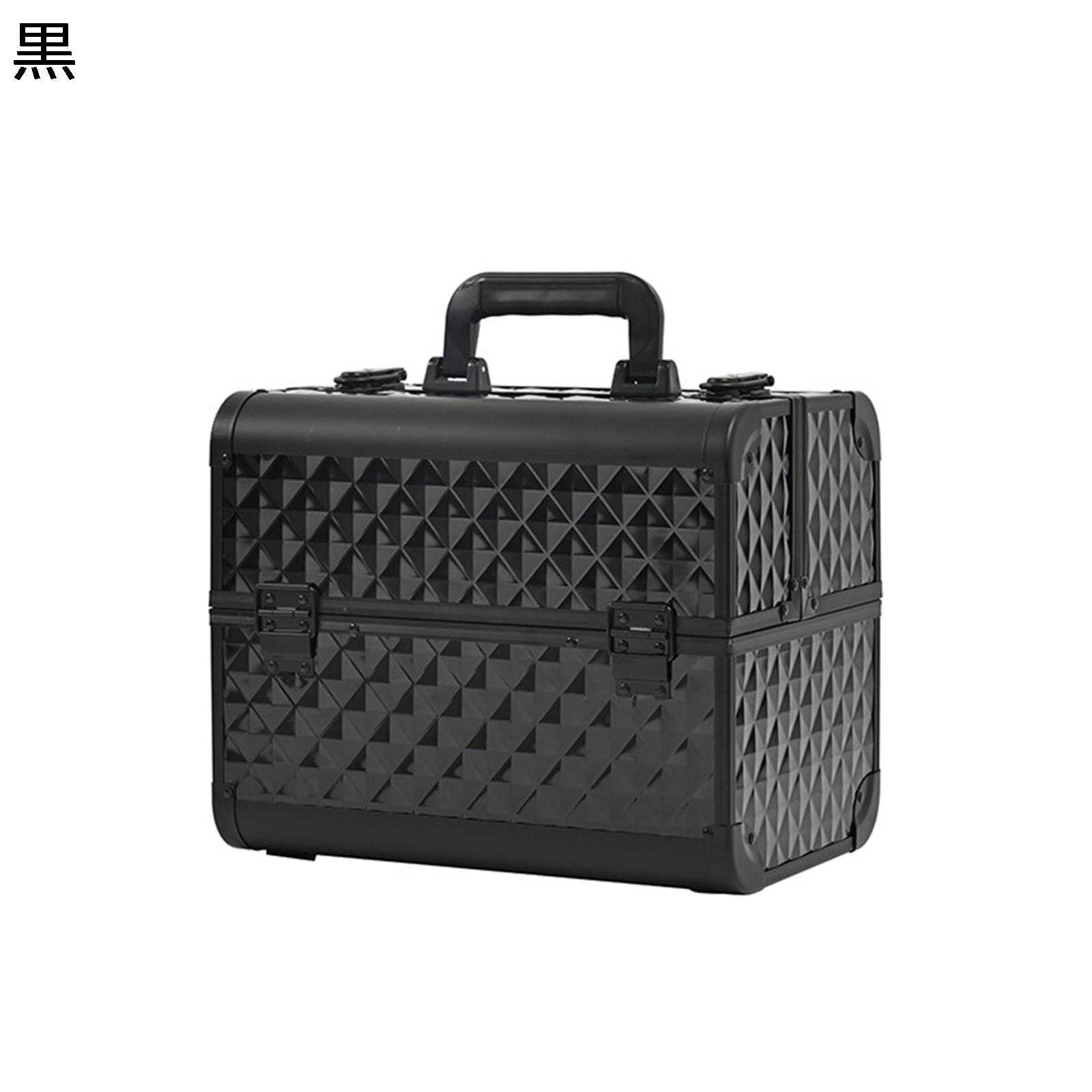 化粧箱 メイクアップケース 2段タイプ 化粧品入れボックス 化粧品収納ボックス メイク用品 化粧ボックス 女性 携帯用 持ち運び 便利グッズ 耐久性 多機能収納ケース 防湿 耐久性 贈り物