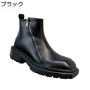 ビジネスブーツ チェルシーブーツ メンズ スクエアトゥ サイドジップ ローヒール ワークブーツ ショートブーツ 春夏秋冬 耐久 履き心地よい コンフォート 紳士...