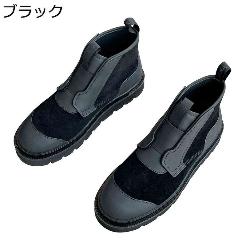 チェルシーブーツ メンズ スリッポン ショートブーツ ワークブーツ 秋冬靴 コンフォート 柔らか バイカ..