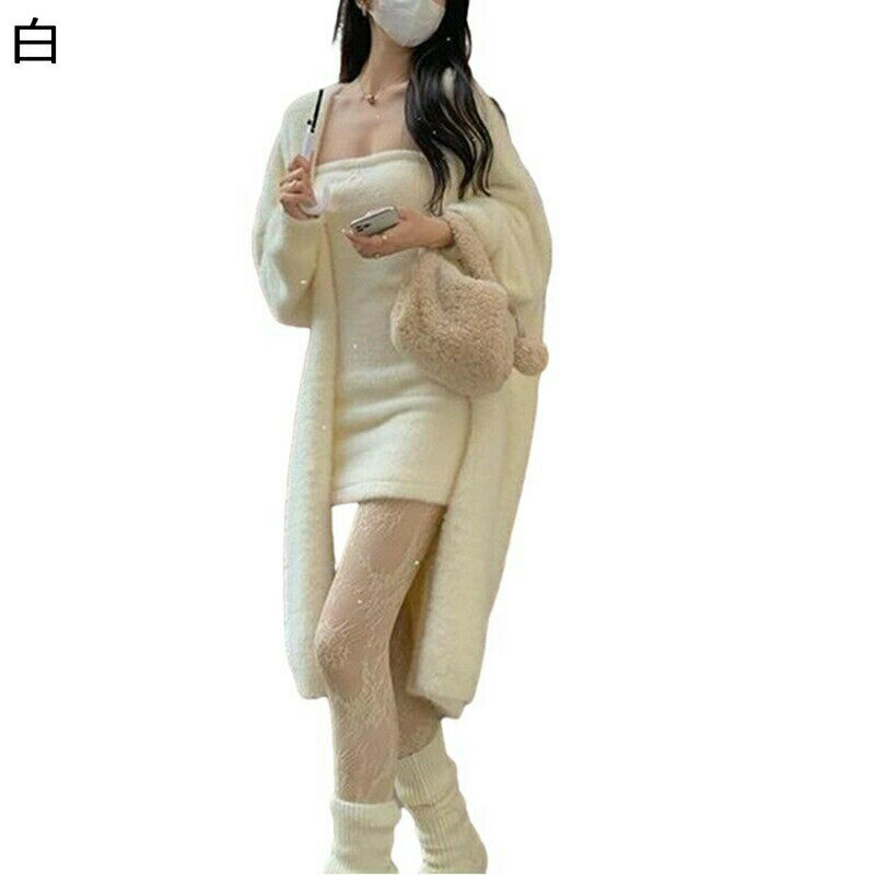 ロングカーディガン 丈長め 膝丈 ニット レディース 長袖 ショール アウター 秋冬 コート 厚手 保温 もふもふ?ふわふわ セーター トップス 羽織り オシャレ シンプル きれいめ ゆったり 日常