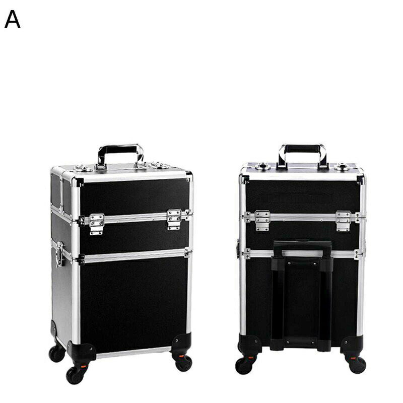 メイクボックス キャスター付き 化粧箱 メイクアップケース 化粧品入れボックス 化粧品収納ボックス メイク用品 化粧ボックス 美容師用 スーツケース型 メイクケース 携帯便利 持ち運び 便利グッズ