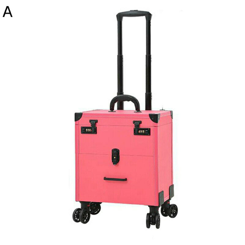 コスメボックス 大容量 化粧箱 化粧道具入れ 持ち運び 化粧ポーチ メイクケース コスメ収納 メイクボックス キャスター付き 化粧品箱 スーツケース 化粧ボックス 通勤 軽量 整理簡単 耐久性