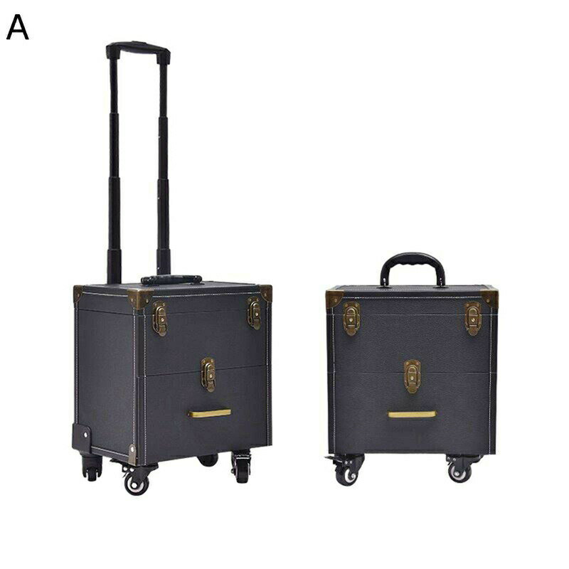 化粧箱 キャリーケース メイクアップケース 化粧品入れボックス メイクボックス 美容師用 スーツケース型 化粧品収納ボックス メイク用品 化粧ボックス 持ち運び 便利グッズ 耐久性 多機能