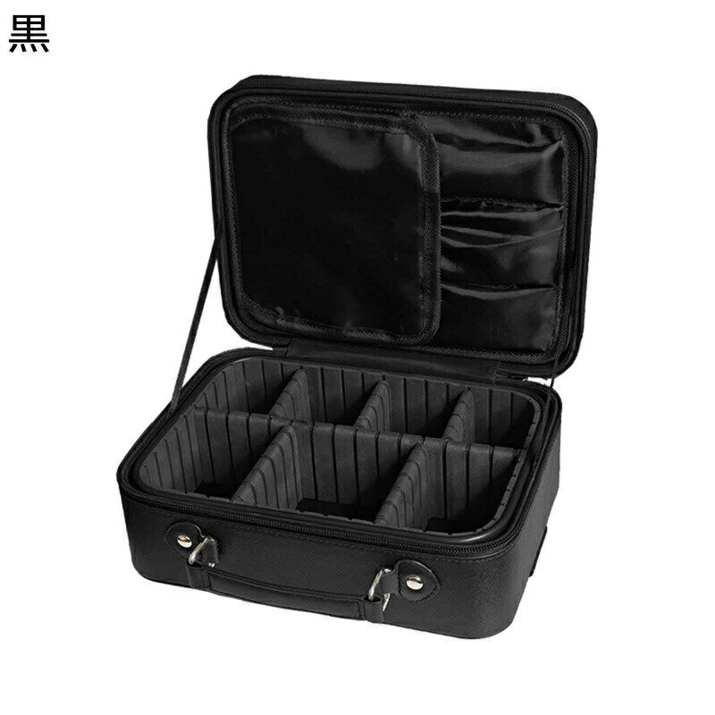 化粧箱 メイクアップケース LEDライト ミラー付き ボックス 仕切り板 化粧品入れボックス コスメ収納 メイクボックス 携帯用 持ち運び 便利 耐久性 多機能収納ケース 遮光