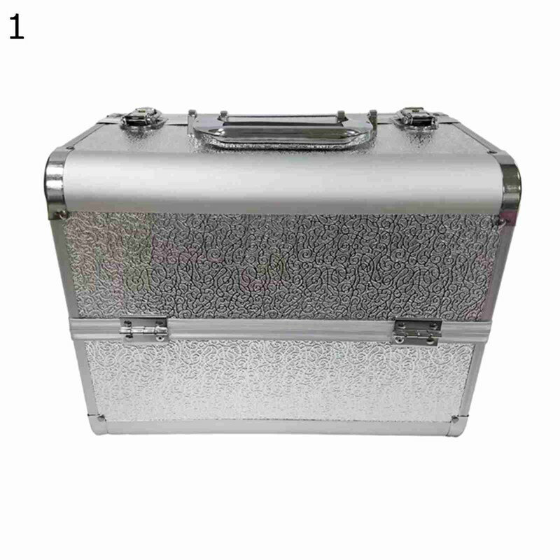 化粧箱 メイクアップケース パッチワーク 折り畳み式 化粧品入れボックス 化粧品収納ボックス メイク用品 手提げ 美容師 化粧ボックス 女性 携帯 持ち運び 便利 耐久性 多機能 耐湿 遮光 誕生日(4)