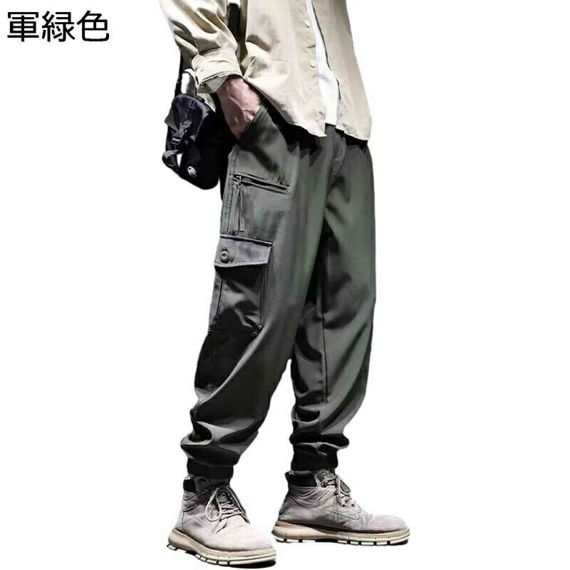 チノパン テーバードパンツ メンズ ワークパンツ ゆったり ミリタリーパンツ ゆったり 日系 かっこいい 四季通用 リラックス デザイン性 カジュアル アウトドア 作業着