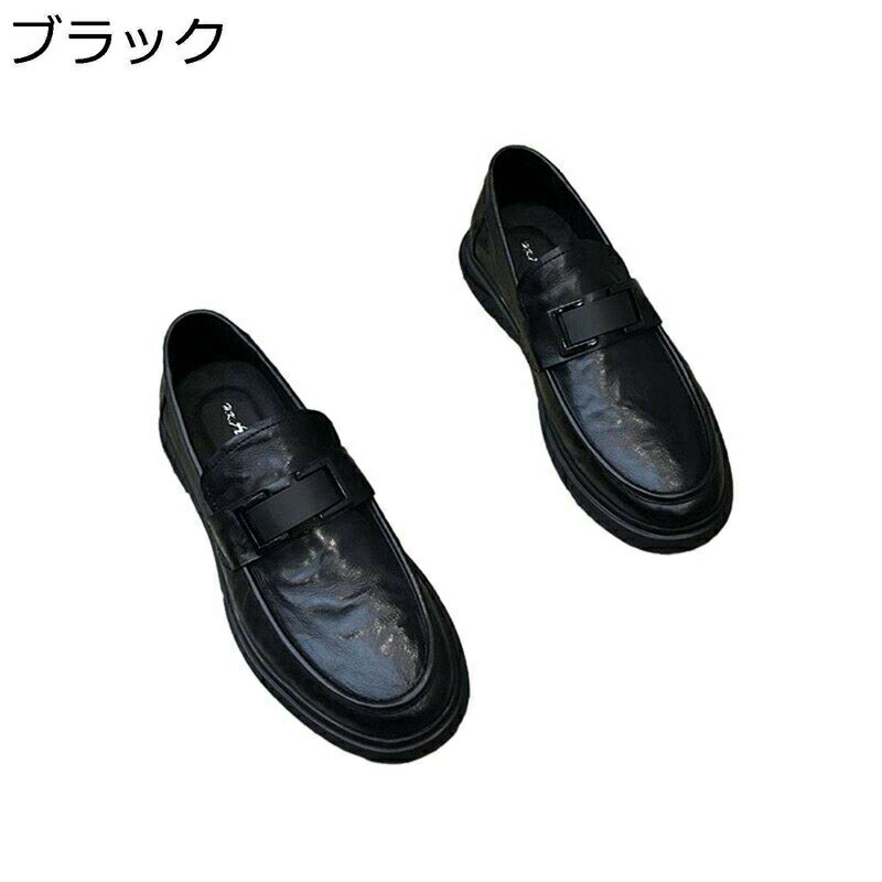 スリッポン カジュアルシューズ 革靴 メンズ スリッポンシューズ 紳士靴 軽量 黒 茶色 男性 歩きやすい ローファー オールシーズン 本革 防滑 通気 快適 モカシン