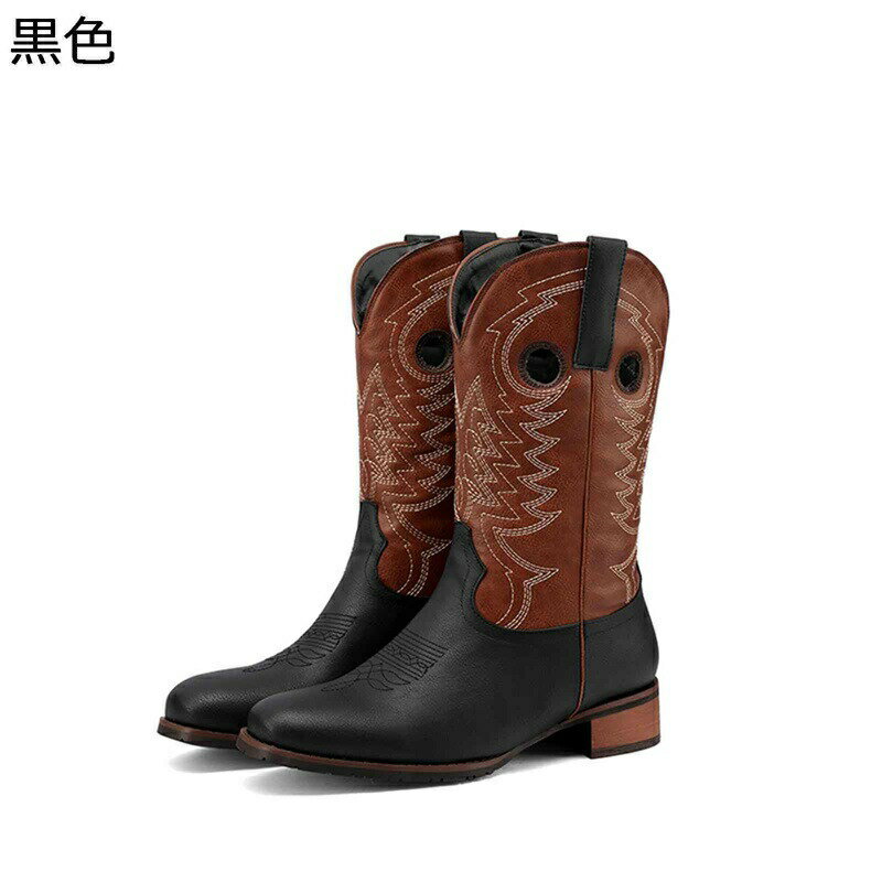 ウエスタンブーツ エンジニアブーツ ミドルブーツ ユニセックス レディース 24-29cm メンズ サイドジッ..