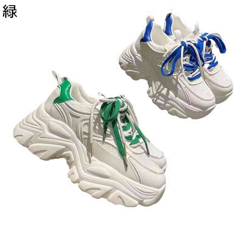 厚底 レディーススニーカー スポーツシューズ レースアップ 美脚効果 滑らない 耐久 安定感 走れる シンプル コンフォート トレッキング 運動 トレーニング カジュアル 旅行 お出かけ 戸外