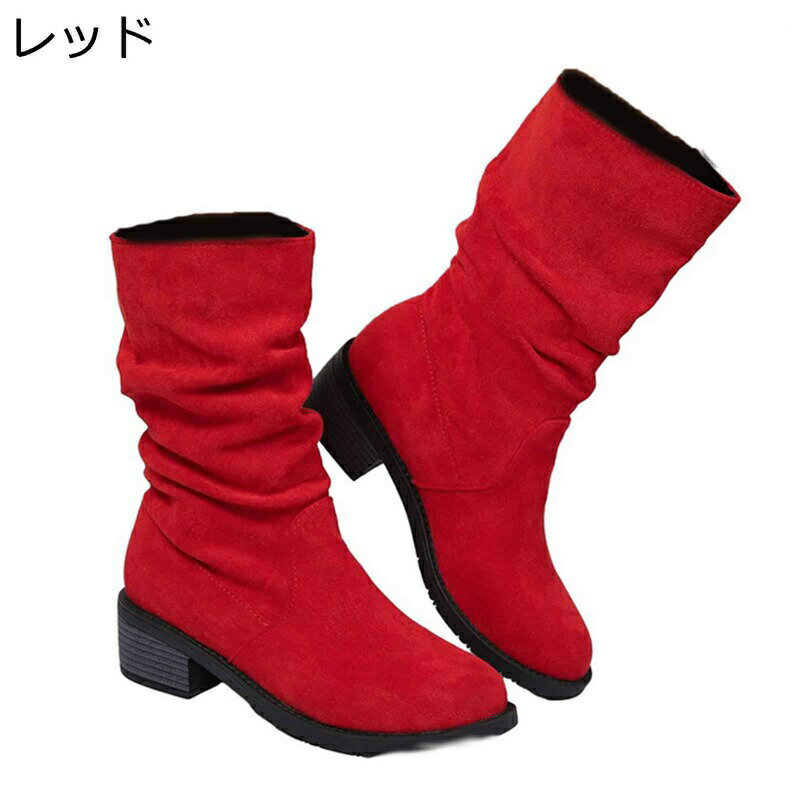 ロングブーツ くしゅくしゅ 膝下 レディース 袴ブーツ ジョッキーブーツ スエード シンプル 美脚 脚長 脱げない フェミニン セクシー 春秋冬 ソフト 防滑 大きいサイズ カジュアル 通勤 フェス