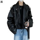 PUレザージャケット メンズ ライダースジャケット オートバイジャケット レザーコート 個性的 かっこいい 秋冬着 防寒 撥水 パーカー ハンサム カジュアル ショート丈 着やせ ストリート バイク