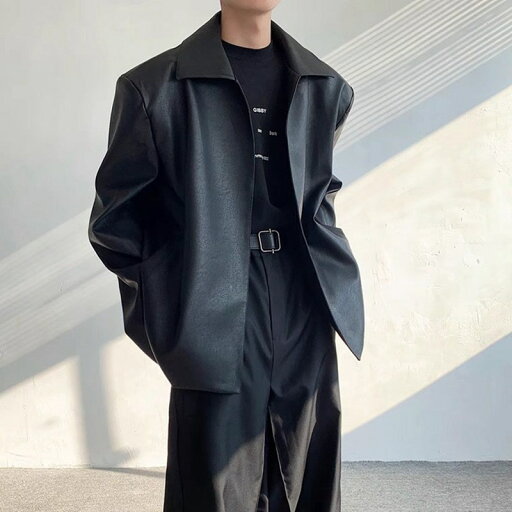 PUレザージャケット メンズ オートバイコート フェイクレザー ジャケット ブルゾン 革ジャン ジップアップ 秋服 冬服 防風 防水 シンプル ショート丈 着痩せ 男性用 旅行 普段用 オフィス