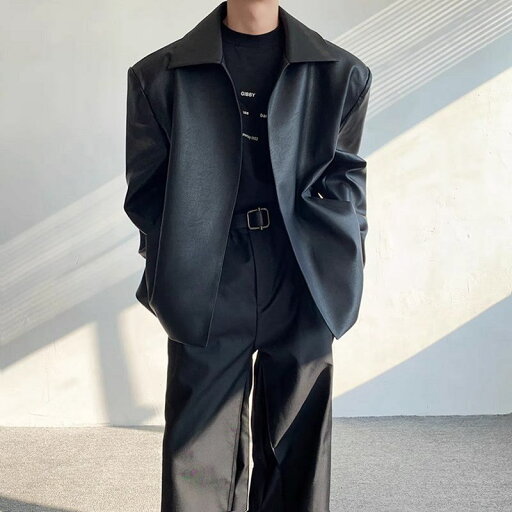 PUレザージャケット メンズ オートバイコート フェイクレザー ジャケット ブルゾン 革ジャン ジップアップ 秋服 冬服 防風 防水 シンプル ショート丈 着痩せ 男性用 旅行 普段用 オフィス