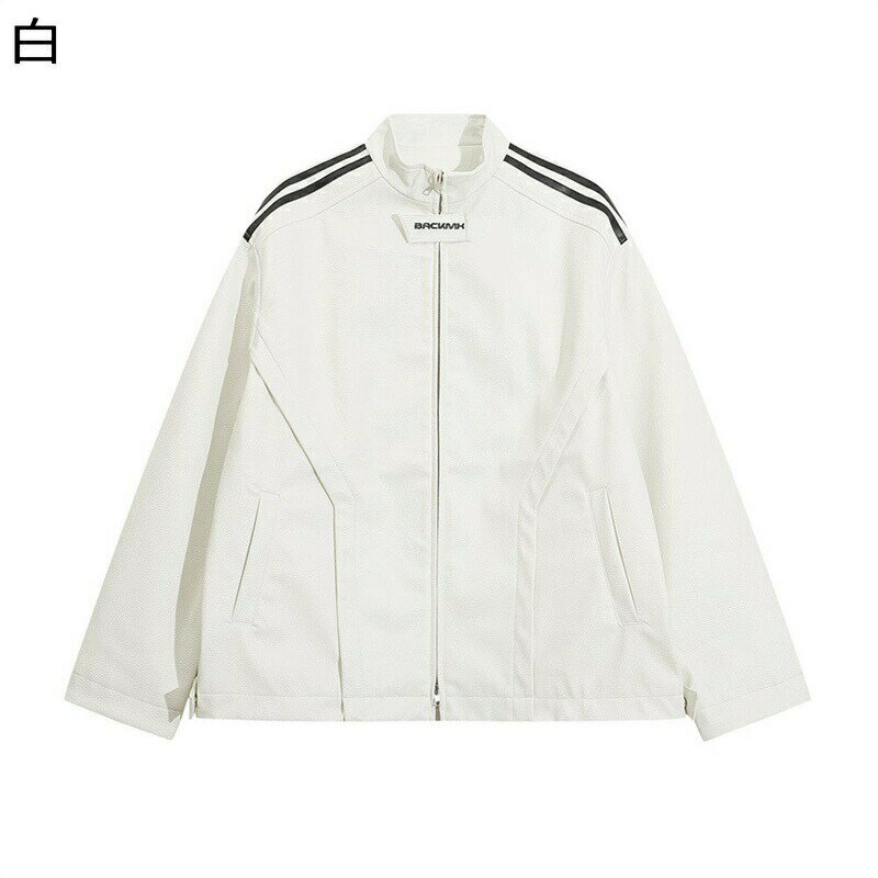 メンズ PUレザージャケット ライダースジャケット 革ジャン PUアウター ストライプ 撥水 防風 防寒ジャケット カジュアル 秋冬服 ソフト トップス モトコート 運動着 おしゃれ プレゼント