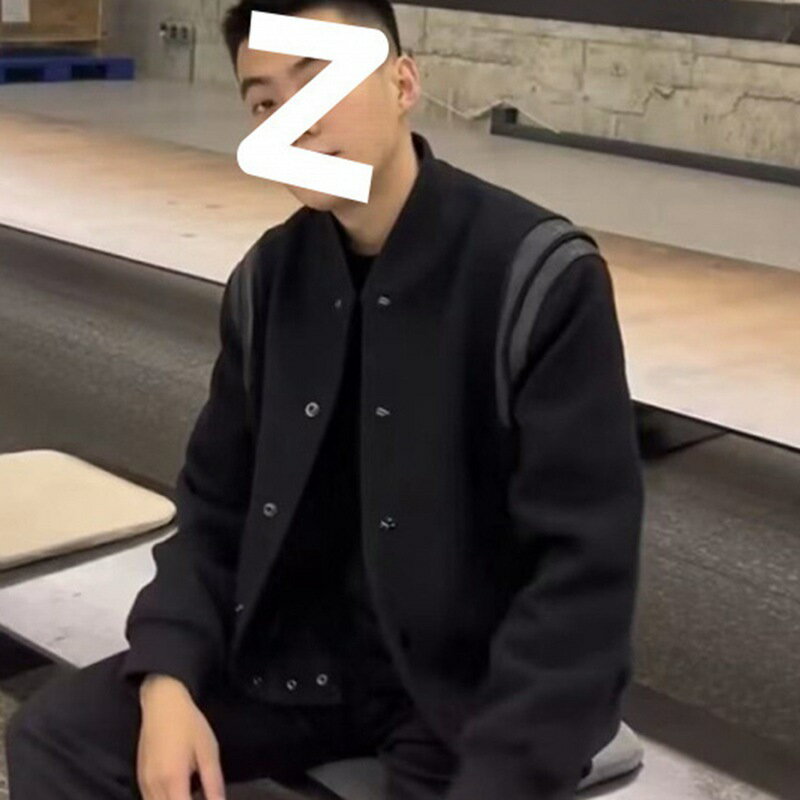 カジュアルジャケット ビッグシルエット スタジャン メンズ ブルゾン ジャンパー アメカジジャケット 野球服 韓国風 春秋 ルーズ ブルゾン カジュアル 上着 デイリー 男性用 通勤 普段着 トレンド