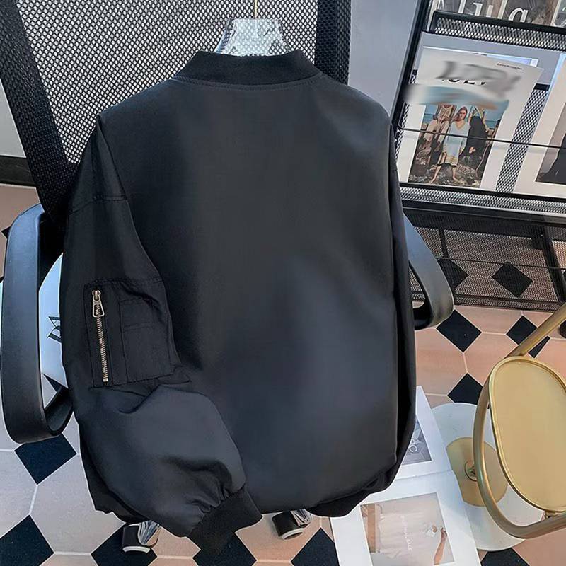 メンズ フライトジャケット 長袖 ショート アウター 立ち襟 べスボールジャケット スタジャン 無地 ストリート系 春服 秋冬服 厚さ あったかい MA-1 男性用 ヴィンテージ コート トップス 通勤通学