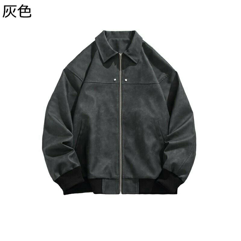 エコ革ジャン メンズ スタジャン フライトジャケット ラライダースジャケット ショート 長袖 折り襟 ジッパー ユニセックス 合皮ジャケット ゆったり ストリート アメカジ アウター 秋 冬 韓国風