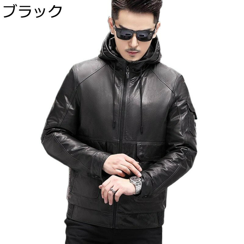 楽天kcreate革ジャン メンズ 牛革 ラライダースジャケット ショート 長袖 フォード付き ジッパー 本革 ミリタリージャケット ビジネス スリム フォマール 男性用 スプリングコート アウター 秋冬 厚手 暖かい