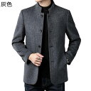 ウールコート ジャケット メンズ ラシャコート アウター ビジネスコート ボタン 長袖 立ち襟 春服 秋冬服 紳士服 M-4XL 暖かい 薄手 コンフォート コーディネート 防寒着 男性用 オフィス お父さん