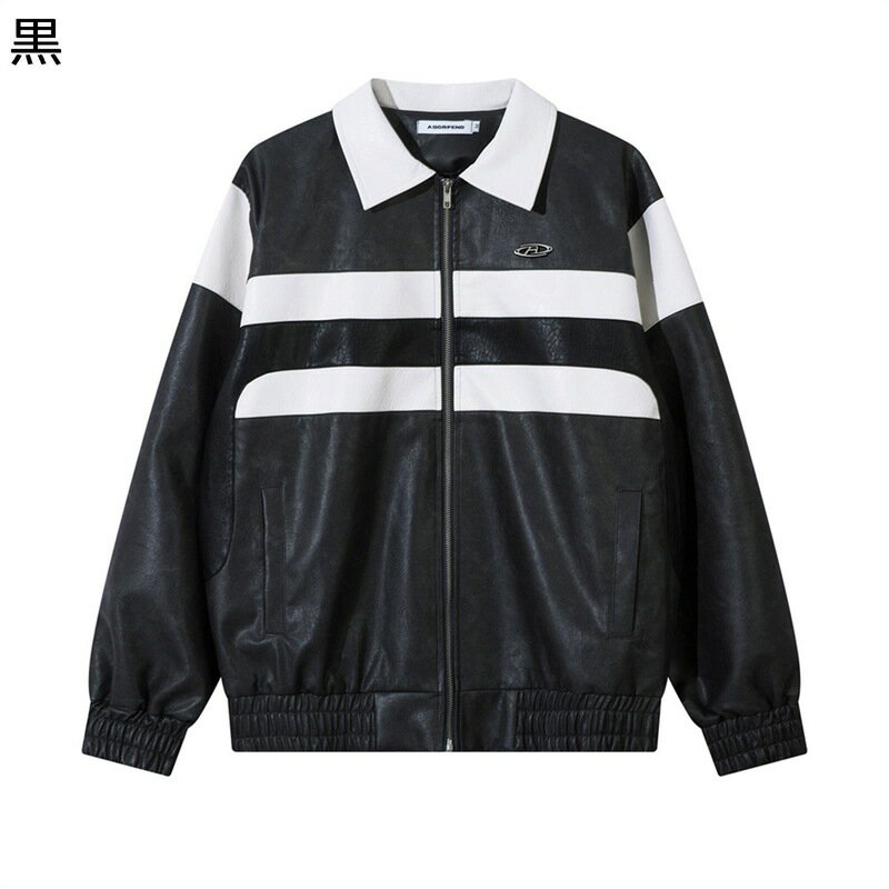 レザージャケット PUレザー ライダースジャケット メンズ パッチワーク ジャンパー ブルゾン パーカー ジップアップ 防寒保温 撥水 折り襟 秋冬 シンプル モトコート バイクジャケット 青少年