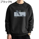 トレーナー プルオーバー メンズ ストリート パーカー 大きいサイズ 長袖 お洒落 上着 ラウンドネック ドロップショルダー コットン シンプル 快適 春秋服 ...
