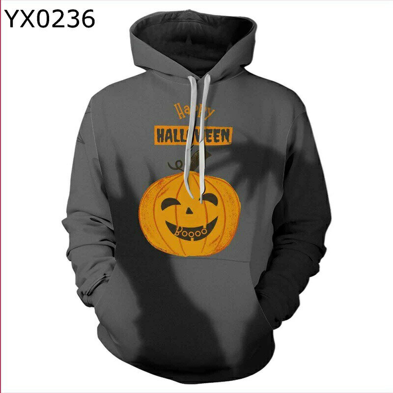 パーカー メンズ ハロウィン スカル カボチャランプ 3Dプリント プルオーバー 厚手 秋冬 ストリート ヒ..