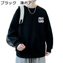 トレーナー メンズ パーカー 長袖Tシャツ プルオーバー 春 秋 冬 薄ボア 厚手 クルーネック 丸首 おしゃれ ストリート ヒップホップ カジュアル スポーツ トップス(4)