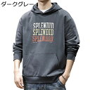 フード付 パーカー メンズ 春秋服 プルオーバー カンガールポケット レトロ 長袖 トップス おしゃれ ドロップショルダー お揃い スウェットパーカー コットン...