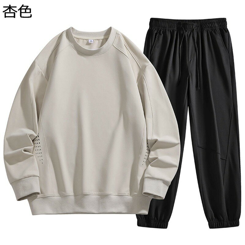 トレーナー セットアップ メンズ 秋服 ロング Tシャツ スウェット 大きいサイズ 長袖 ロングパンツ 丸襟 プルオーバー 厚手 気持ちいい パーカー ファッション カジュアル ストリート 散歩 通学 上着