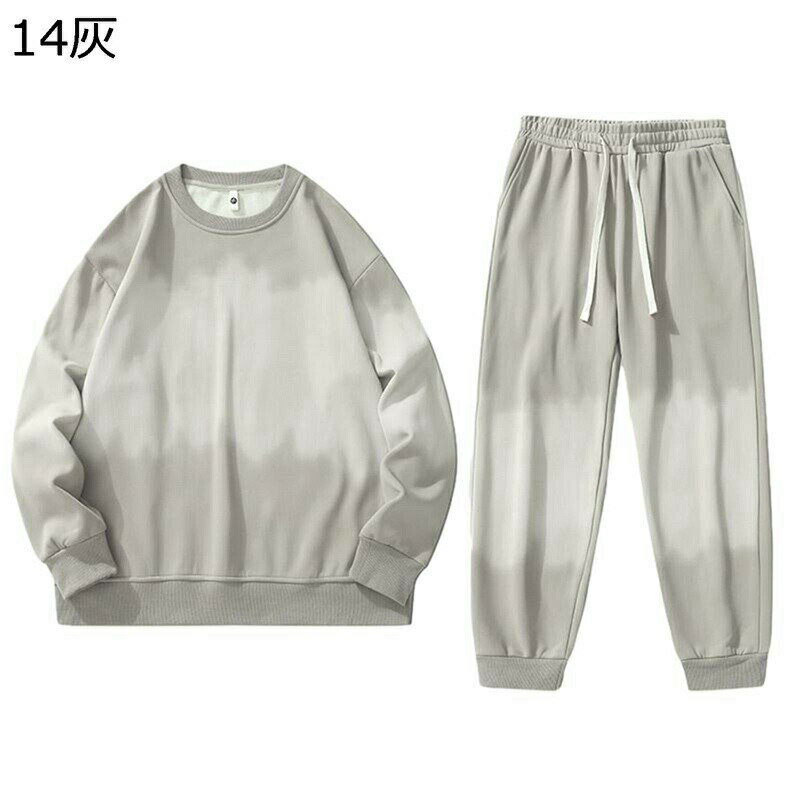 スウェット 2点セット ロング Tシャツ メンズトレーナー ゆったり 秋冬 長袖 丸首 プルオーバー お洒落 パーカー ベーシック 柔らかい 快適 通学 運動 アウトドア ロングズボン カットソー 韓国風