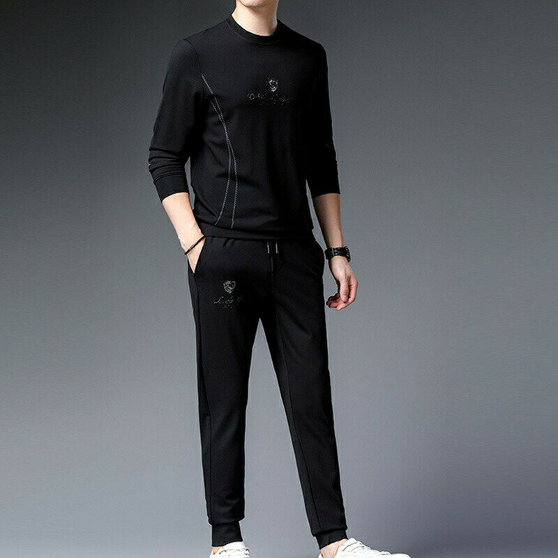 スウェット 上下アップ ロングtシャツ メンズトレーナー ゆったり 秋冬 長袖 丸襟 プルオーバー 個性的 パーカー ベーシック 柔らかい 快適 カジュアル ストリート 散歩 ロングズボン カットソー 上着