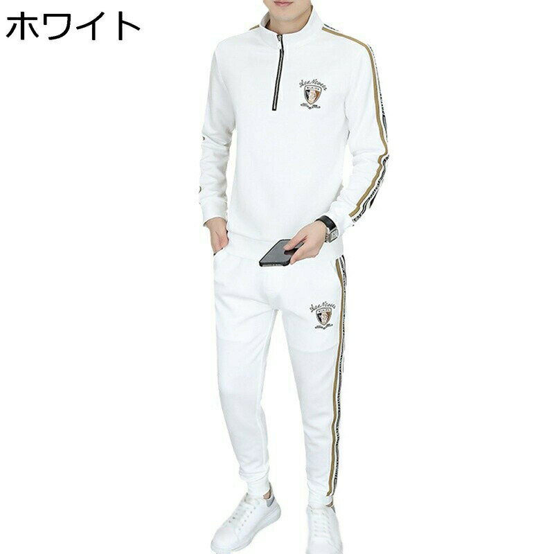 ジップパーカー プルオーバー 上下セット メンズ 長袖 春秋冬 ハーフジップ 大きいサイズ カジュアル スタンドカラー 刺? 長ズボン ファッション 男性 お出掛け 普段着 旅行 ビジネス