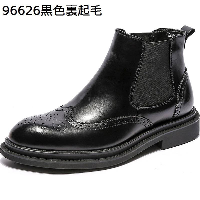 チェルシーブーツ メンズ 本革靴 サイドゴア 秋冬春 ウイングチップ ショートブーツ イングランド 短靴 暖か 保温 柔らか ゴム底 歩きやすい カジュアル ビジネス フォーマル ラウンドトゥ 大きいサイズ