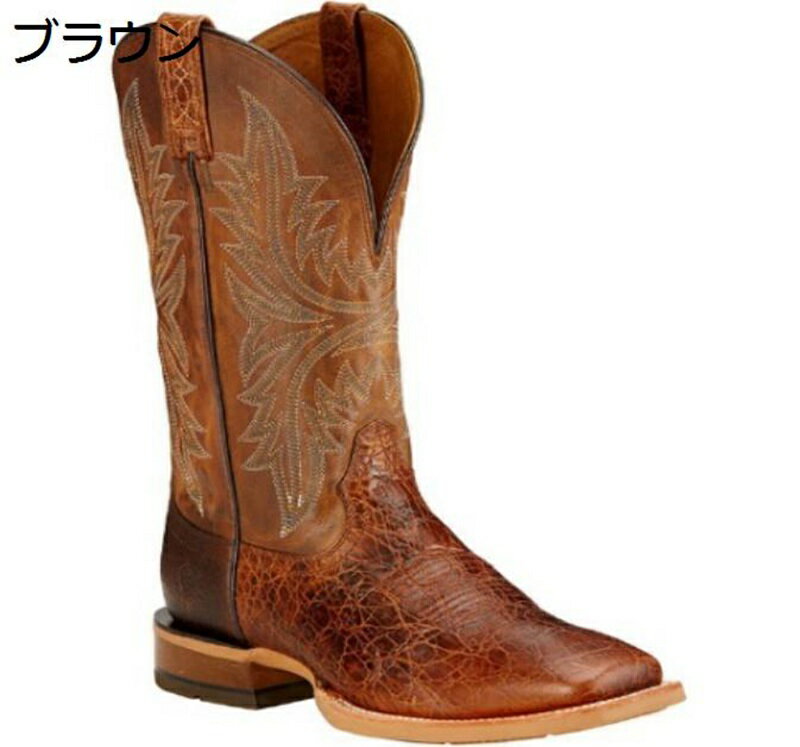 メンズ ジョッキーブーツ ロングブーツ 膝丈 袴ブーツ vカット スクエアトゥ 皮革 足細 着脱簡単 防滑 ゴムソール おしゃれ 大人 フィット 着回し 長靴 大きめ ゆったり レトロ 通勤通学 イベント