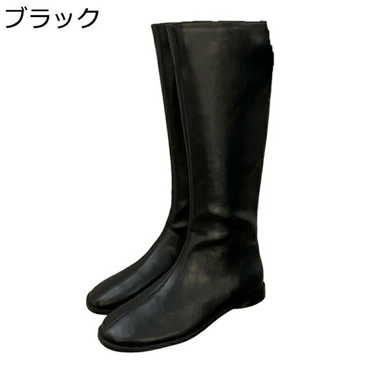 ジョッキーブーツ フラット レディース 秋冬 ロングブーツ 高筒ブーツ ゆったり カジュアル 長ブーツ シンプル ヴィンテージ おしゃれ サイドジッパー ラウンドトゥ 軽い 履き心地いい モード系