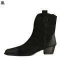 ウェスタンブーツ 本革 レザー ショートブーツ 短靴 レディース カジュアルブーツ 秋冬 焦がし加工 ミドルヒール パッチワーク コンビ 粗いかかと ポインテッドトゥ 防寒靴 あったか 美脚