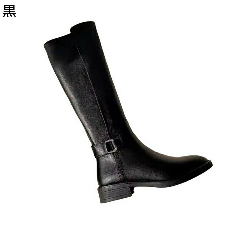 レディース ロング丈 ジョッキーブーツ 騎士ブーツ 金属 メタリック 秋冬 高筒ブーツ 太ヒール ミドルヒール スクエアトゥ ジップ 安定感 耐磨耗 防滑 身長アップ おしゃれ 屈曲 日常