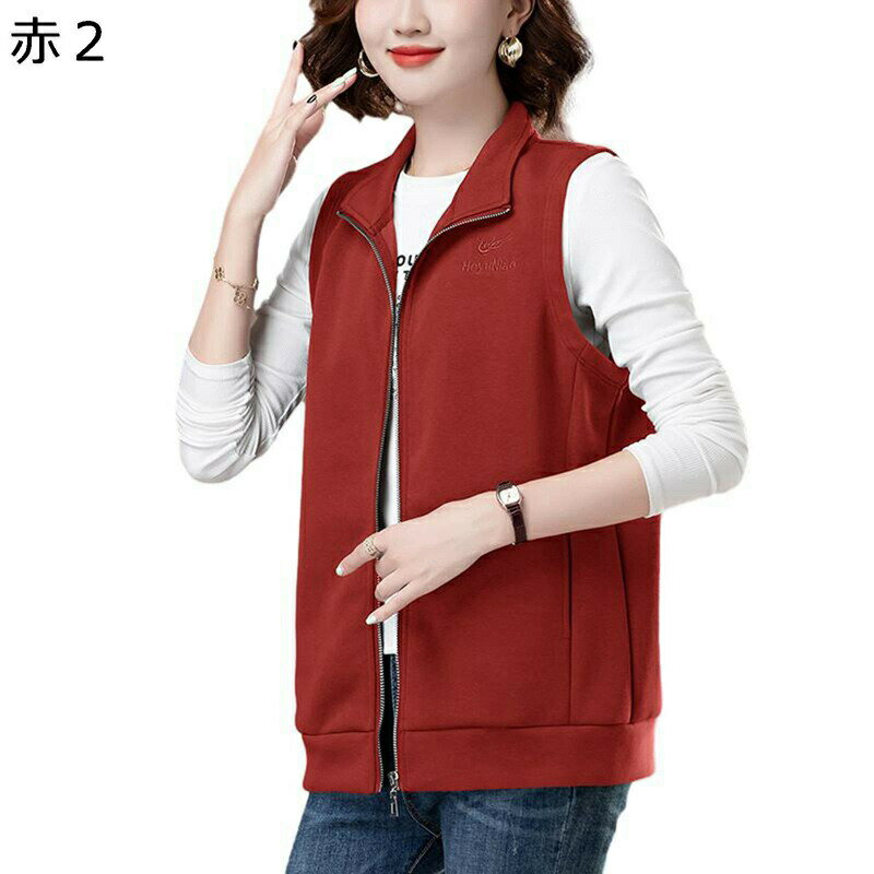ベスト レディース チョッキ 無袖ジャケット あったか アウター ファスナー付き 秋冬用 中年 母へのギフト ママ 柔らかい 軽便 防寒 保温 おしゃれ 潮流 かわいい おしゃれ ゆるめ 女性