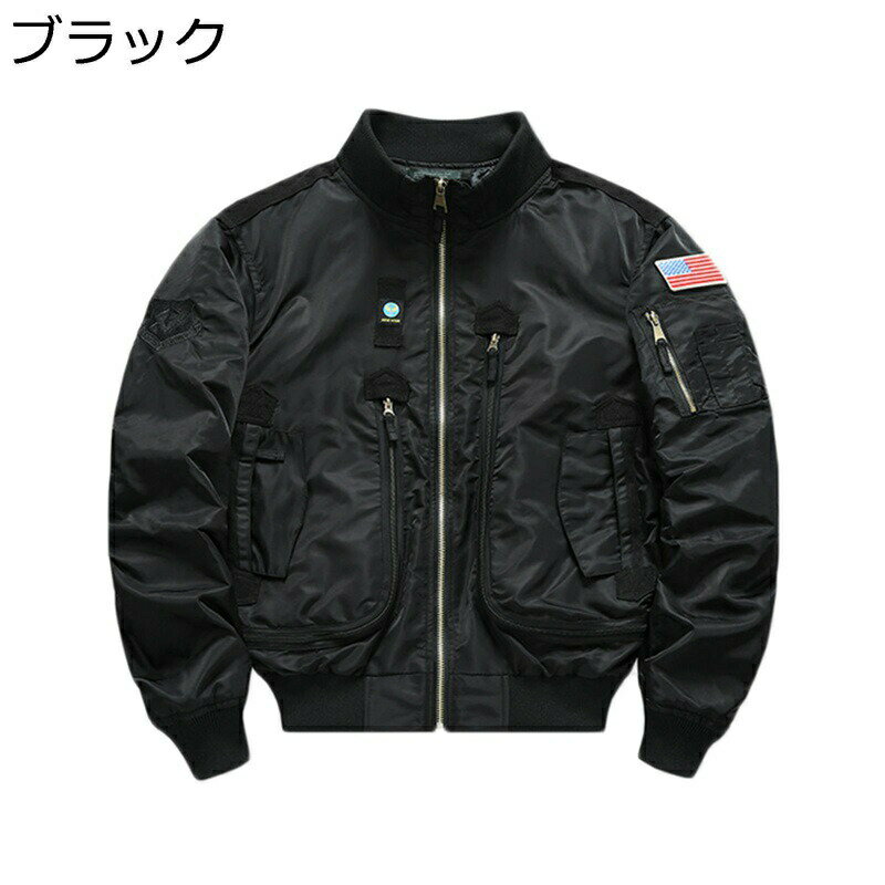 90s USA製 ALPHAアルファ MA-1 フライトジャケット 黒 L